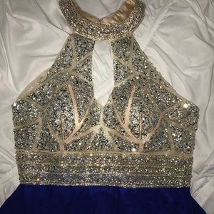 Royal Blue & Diamond PROM DRESS